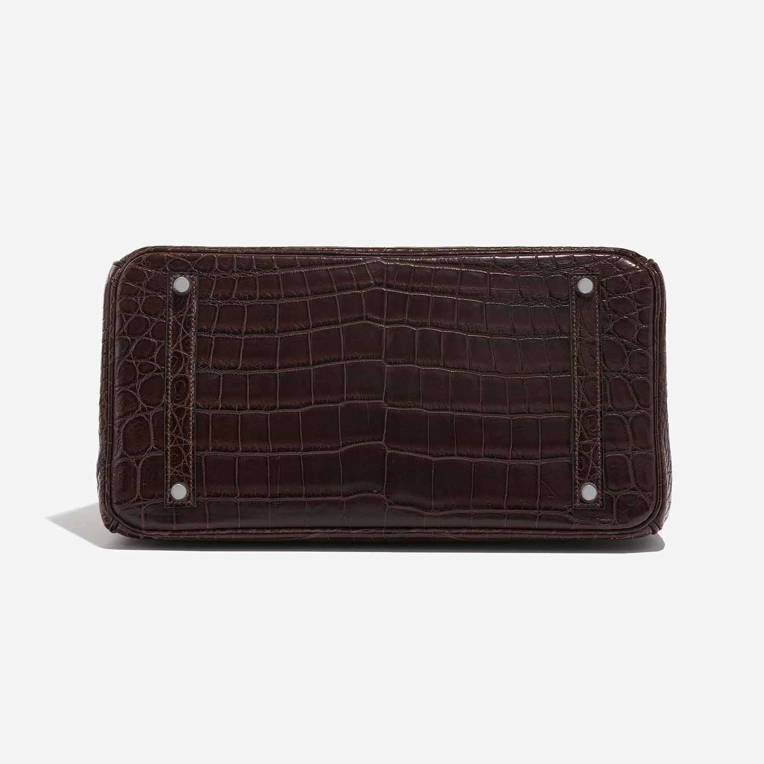 Pre-owned Hermès Tasche Birkin 35 Crocodile Niloticus Marron Brown Bottom | Verkaufen Sie Ihre Designer-Tasche auf Saclab.com