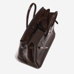 Pre-owned Hermès bag Birkin 35 Crocodile Niloticus Gris Elephant Brown Inside | Sell your designer bag on Saclab.com