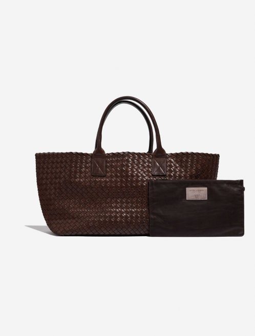 Pre-owned Bottega Veneta bag Cabat Large Calf Dark Brown Brown Front | Sell your designer bag on Saclab.com