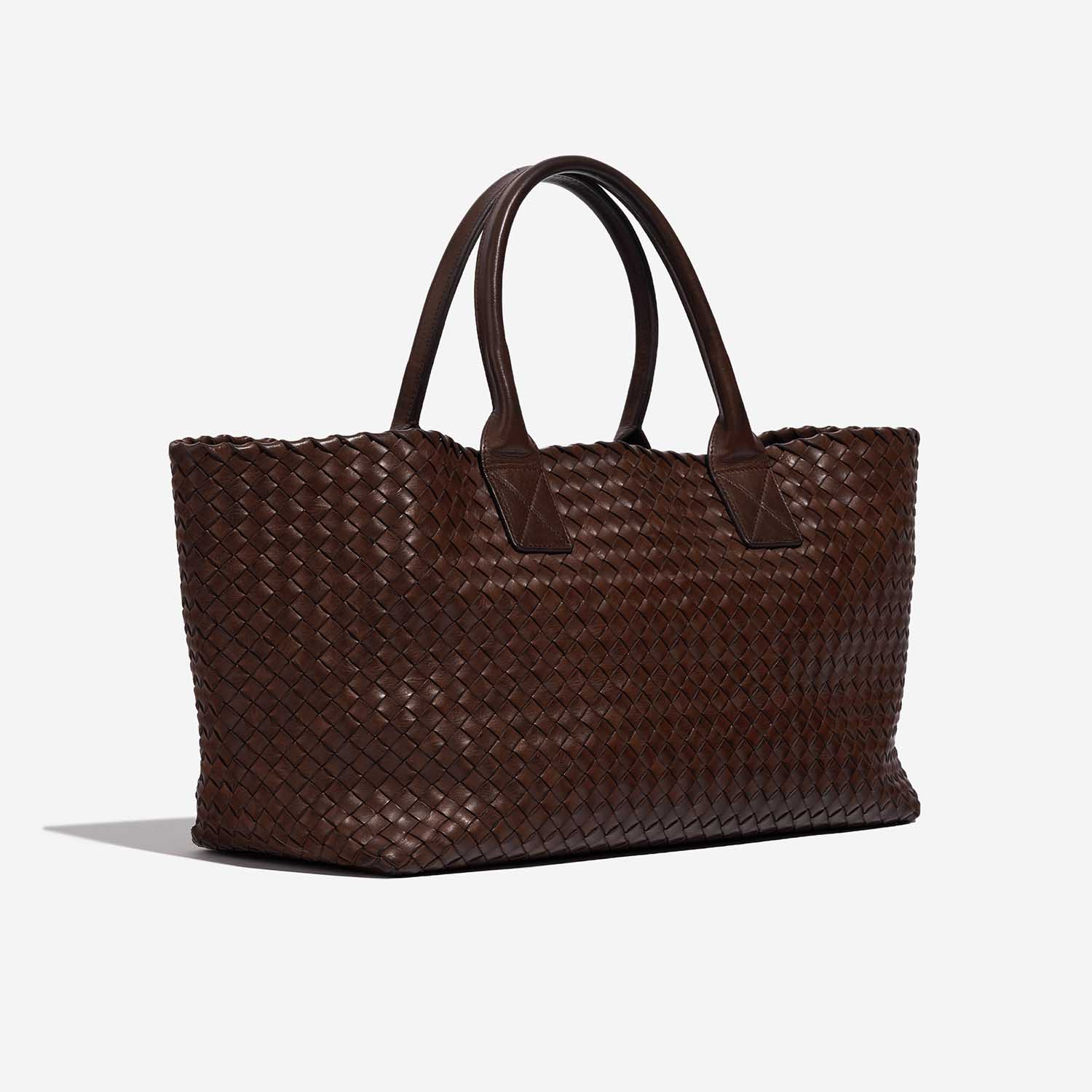 Pre-owned Bottega Veneta bag Cabat Large Calf Dark Brown Brown Side Front | Sell your designer bag on Saclab.com
