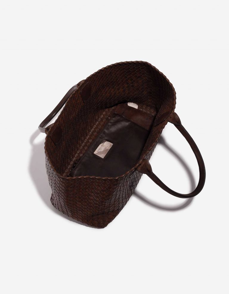 Pre-owned Bottega Veneta Tasche Cabat Large Kalbsleder Dunkelbraun Braun Innenseite | Verkaufen Sie Ihre Designer-Tasche auf Saclab.com