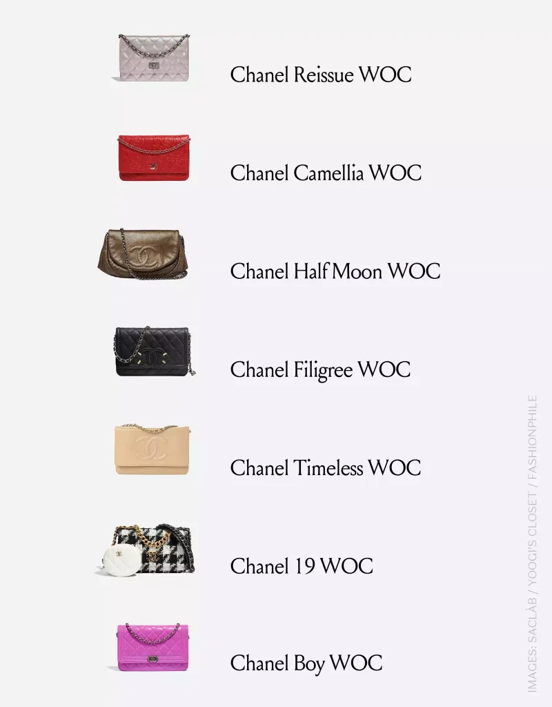 Comparison: Lv twist chain wallet & Chanel woc 