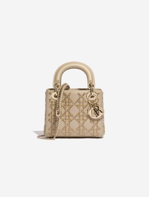 Pre-owned Dior bag Lady Mini Calf Light Beige Beige Front | Sell your designer bag on Saclab.com
