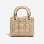 Pre-owned Dior bag Lady Mini Calf Light Beige Beige Back | Sell your designer bag on Saclab.com