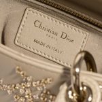 Pre-owned Dior bag Lady Mini Calf Light Beige Beige Logo | Sell your designer bag on Saclab.com