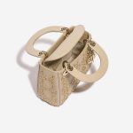 Pre-owned Dior bag Lady Mini Calf Light Beige Beige Inside | Sell your designer bag on Saclab.com