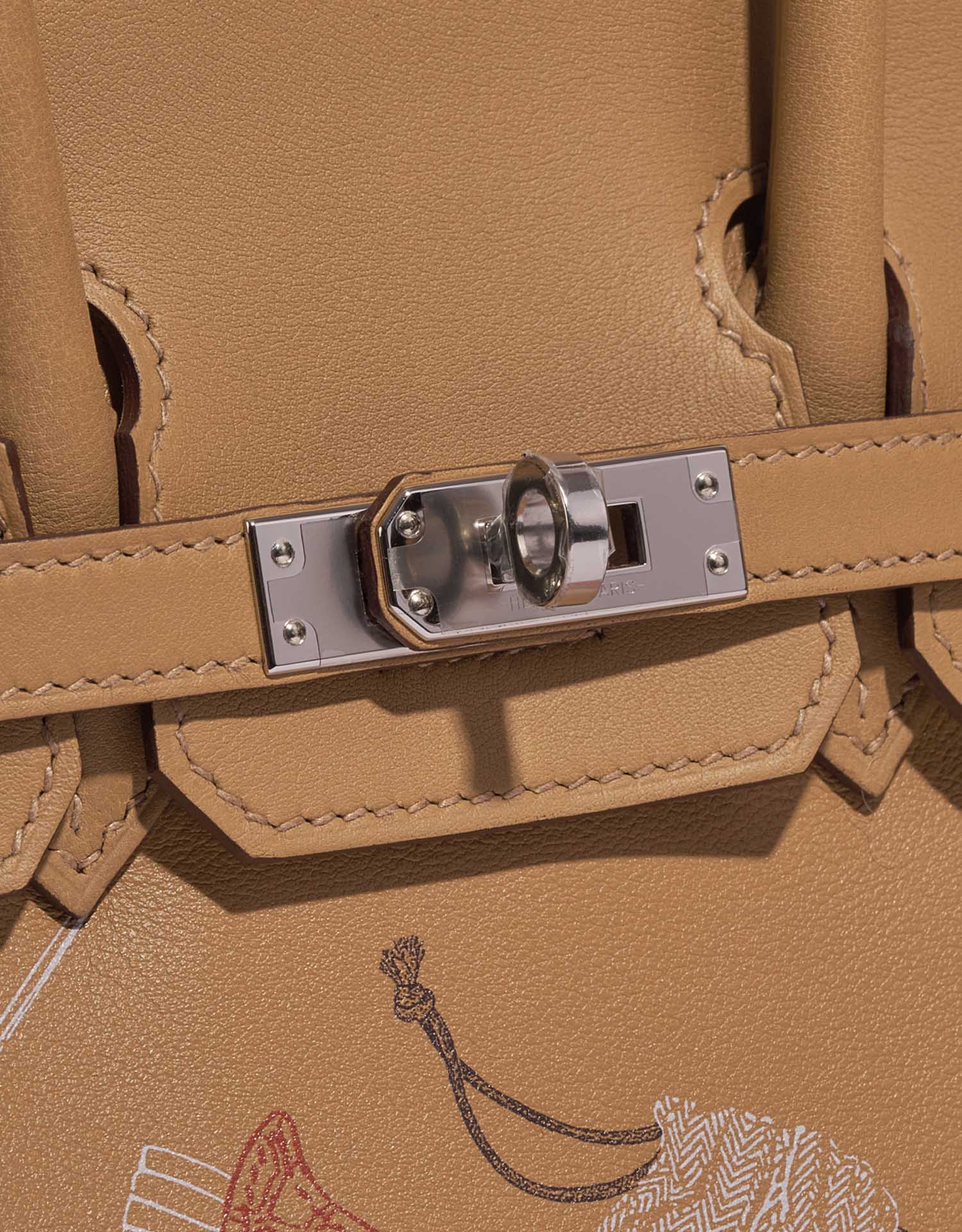 Pre-owned Hermès bag Birkin 25 Swift Biscuit In and Out Brown Closing System | Sell your designer bag on Saclab.com