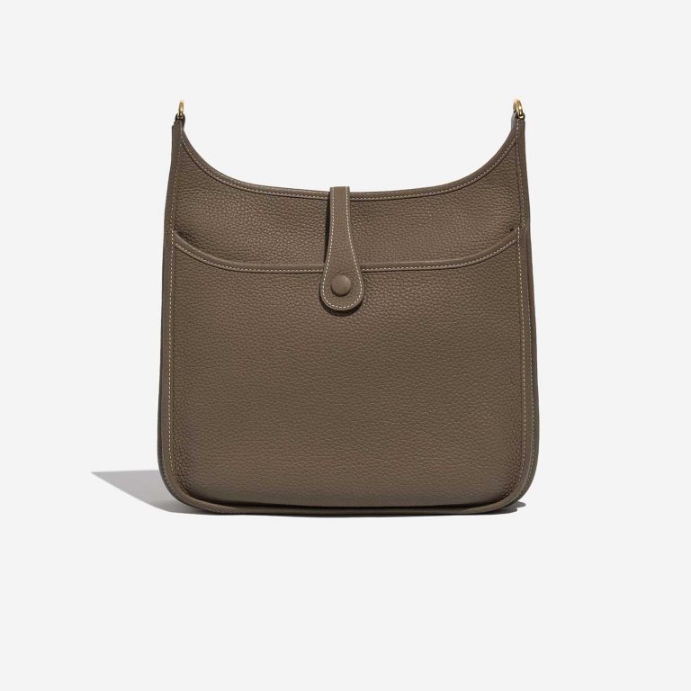 Gebrauchte Hermès Tasche Evelyne 29 Taurillon Clemence Etoupe Brown Back | Verkaufen Sie Ihre Designer-Tasche auf Saclab.com