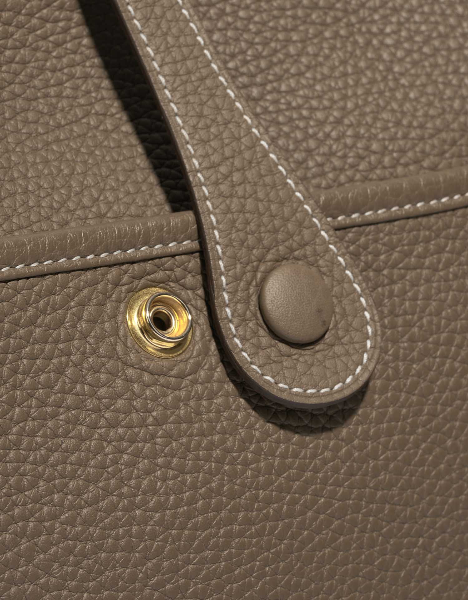 Gebrauchte Hermès Tasche Evelyne 29 Taurillon Clemence Etoupe Brown Verschlusssystem | Verkaufen Sie Ihre Designer-Tasche auf Saclab.com