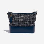 Pre-owned Chanel bag Gabrielle Medium Tweed / Calf Blue / Multicolor Blue, Multicolour Back | Sell your designer bag on Saclab.com