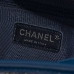 Pre-owned Chanel bag Gabrielle Medium Tweed / Calf Blue / Multicolor Blue, Multicolour Logo | Sell your designer bag on Saclab.com