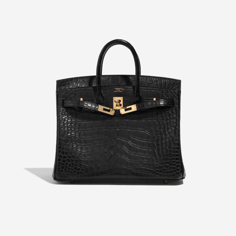 Pre-owned Hermès bag Birkin 25 Matte Alligator Black Black | Sell your designer bag on Saclab.com