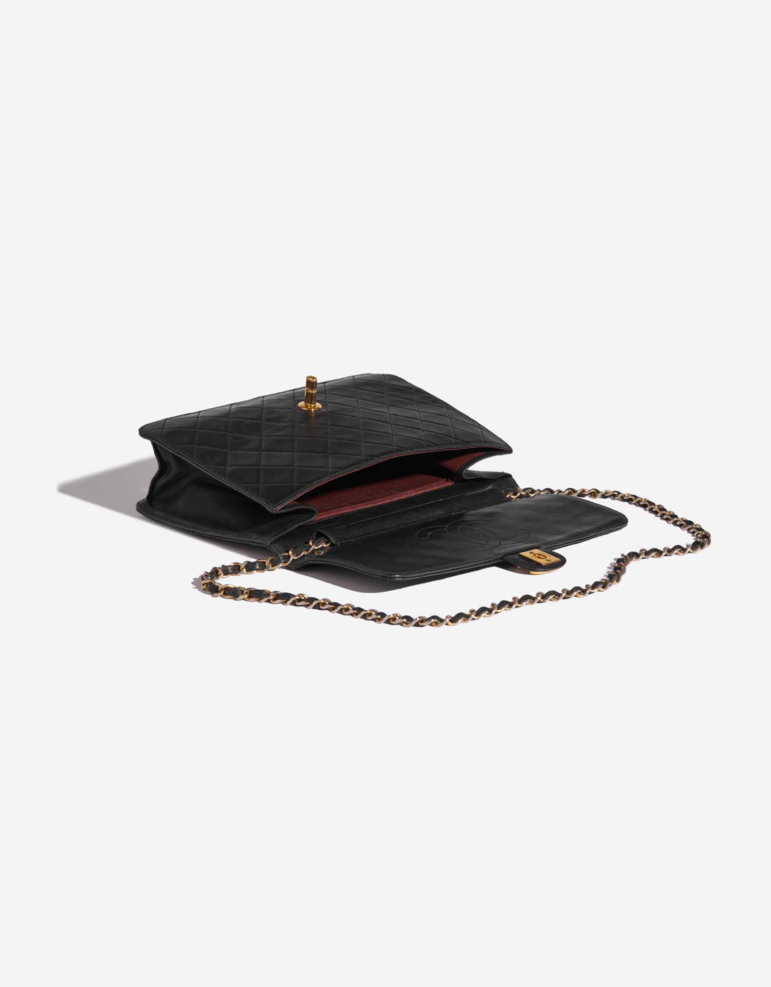 Pre-owned Chanel bag Vintage Timeless Medium Lamb Black Black Inside | Sell your designer bag on Saclab.com