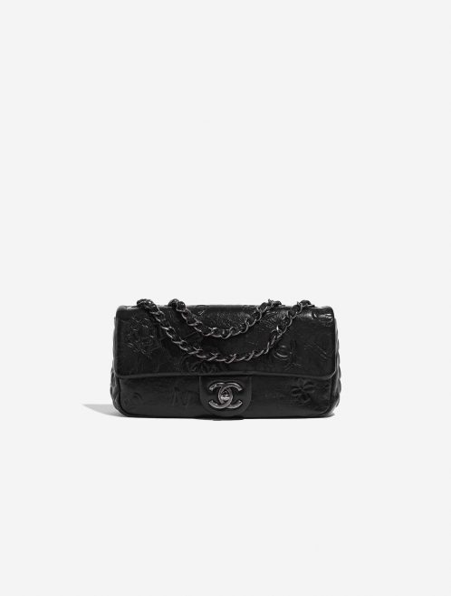 Pre-owned Chanel bag Timeless Baguette Small Aged Calfskin Black Black Front | Sell your designer bag on Saclab.com