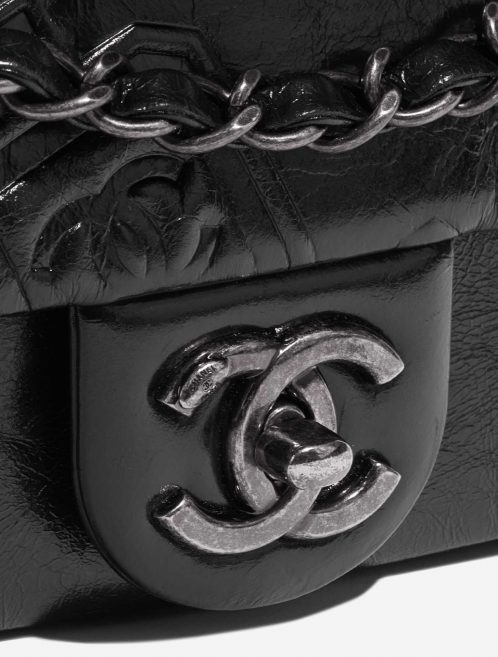 Pre-owned Chanel bag Timeless Baguette Small Aged Calfskin Black Black Closing System | Sell your designer bag on Saclab.com