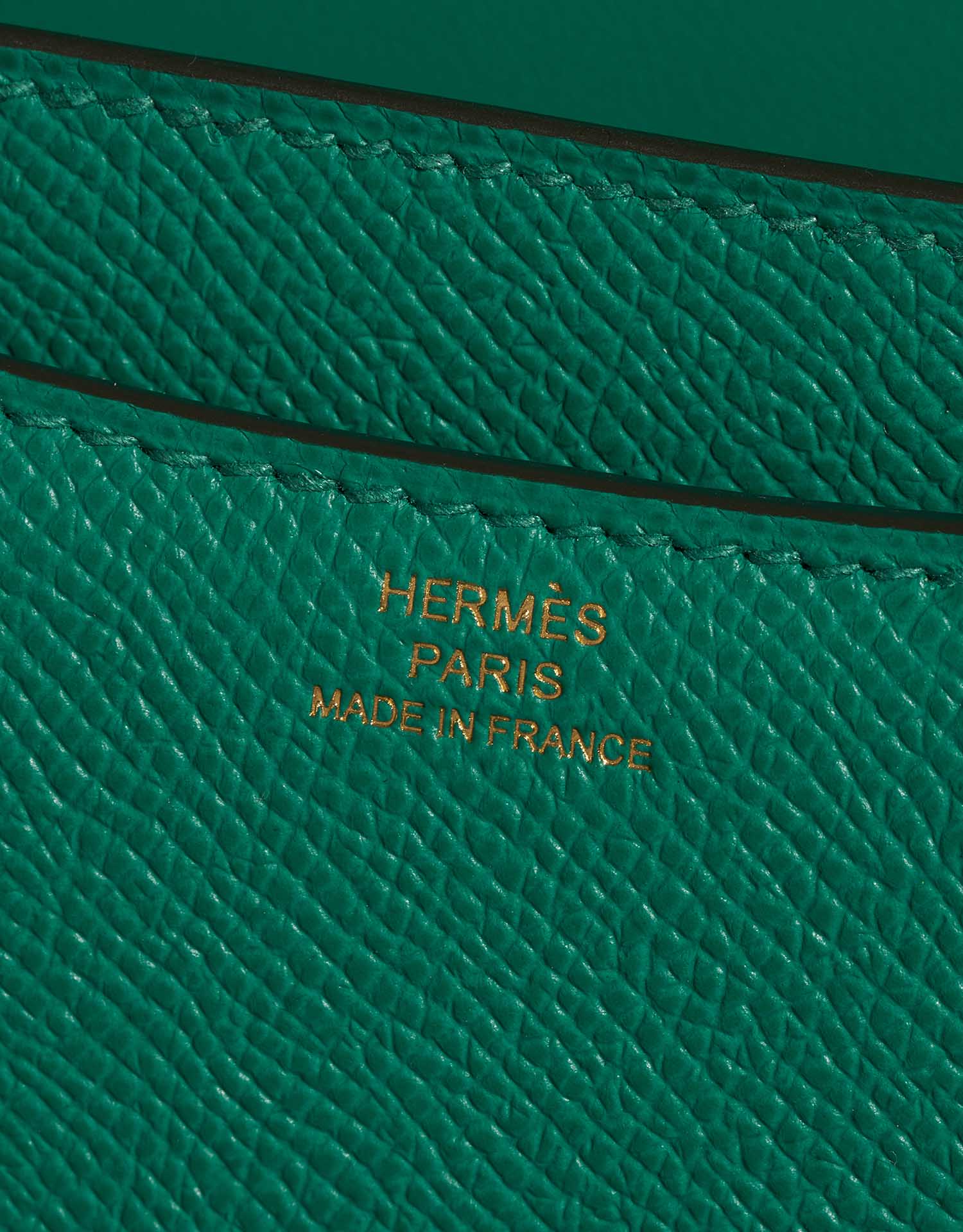 Pre-owned Hermès bag Constance 18 Espom Vert Jade Green Logo | Sell your designer bag on Saclab.com