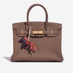 Pre-owned Hermès bag Rodeo PM Milo Lamb Raisin / Flamingo / Rouge Vif Multicolour, Violet Detail | Sell your designer bag on Saclab.com