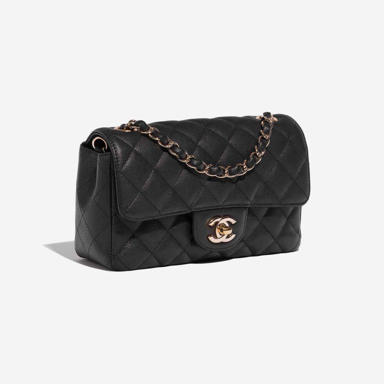 Pre-owned Chanel bag Timeless Mini Rectangular Caviar Black Black Side Front | Sell your designer bag on Saclab.com