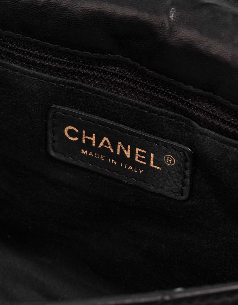 Pre-owned Chanel bag Timeless Medium Lamb Black Black Logo | Sell your designer bag on Saclab.com