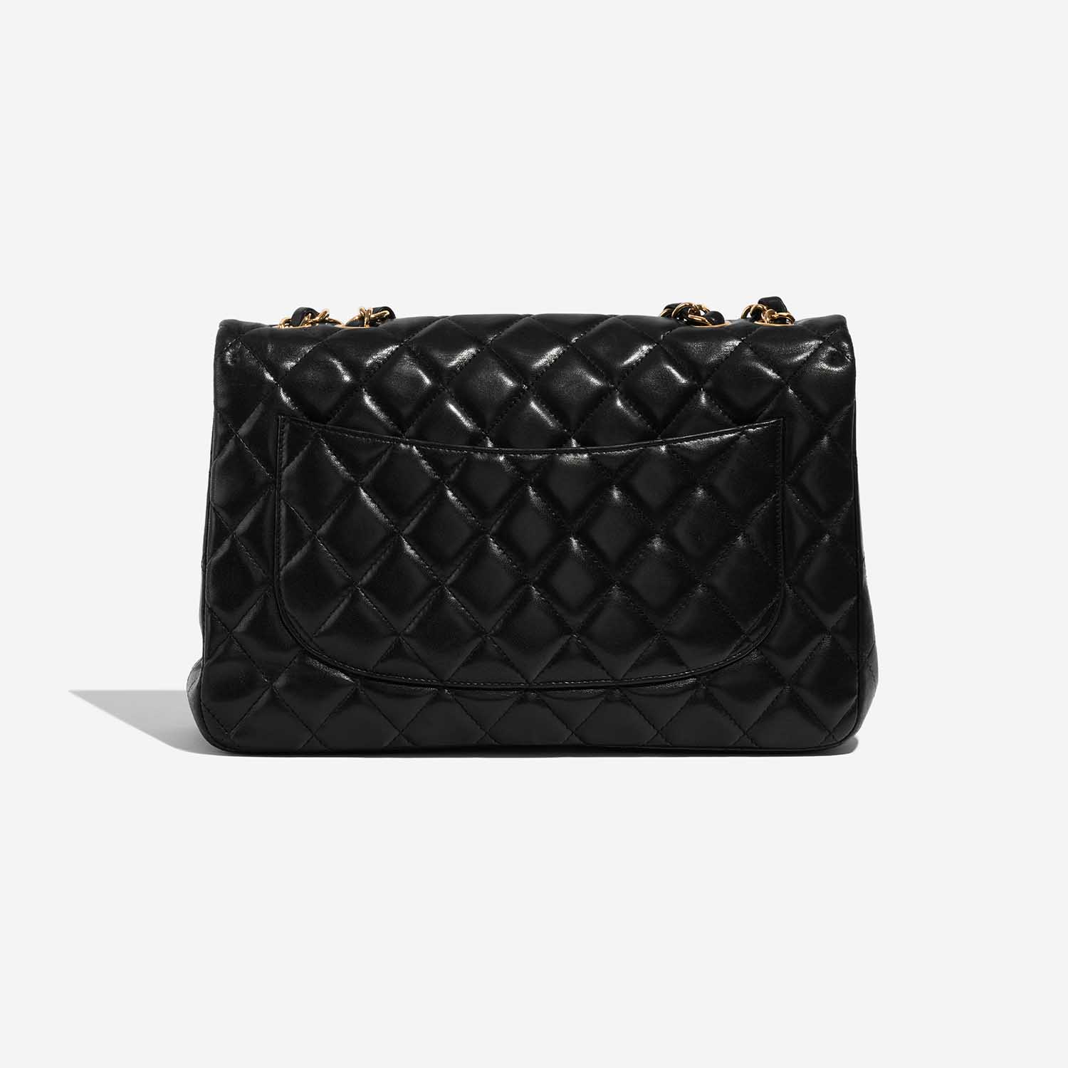 Pre-owned Chanel bag Timeless Jumbo Lamb Black Black Back | Sell your designer bag on Saclab.com