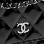Pre-owned Chanel bag Timeless WOC Patent Leather Black Black Closing System | Sell your designer bag on Saclab.com