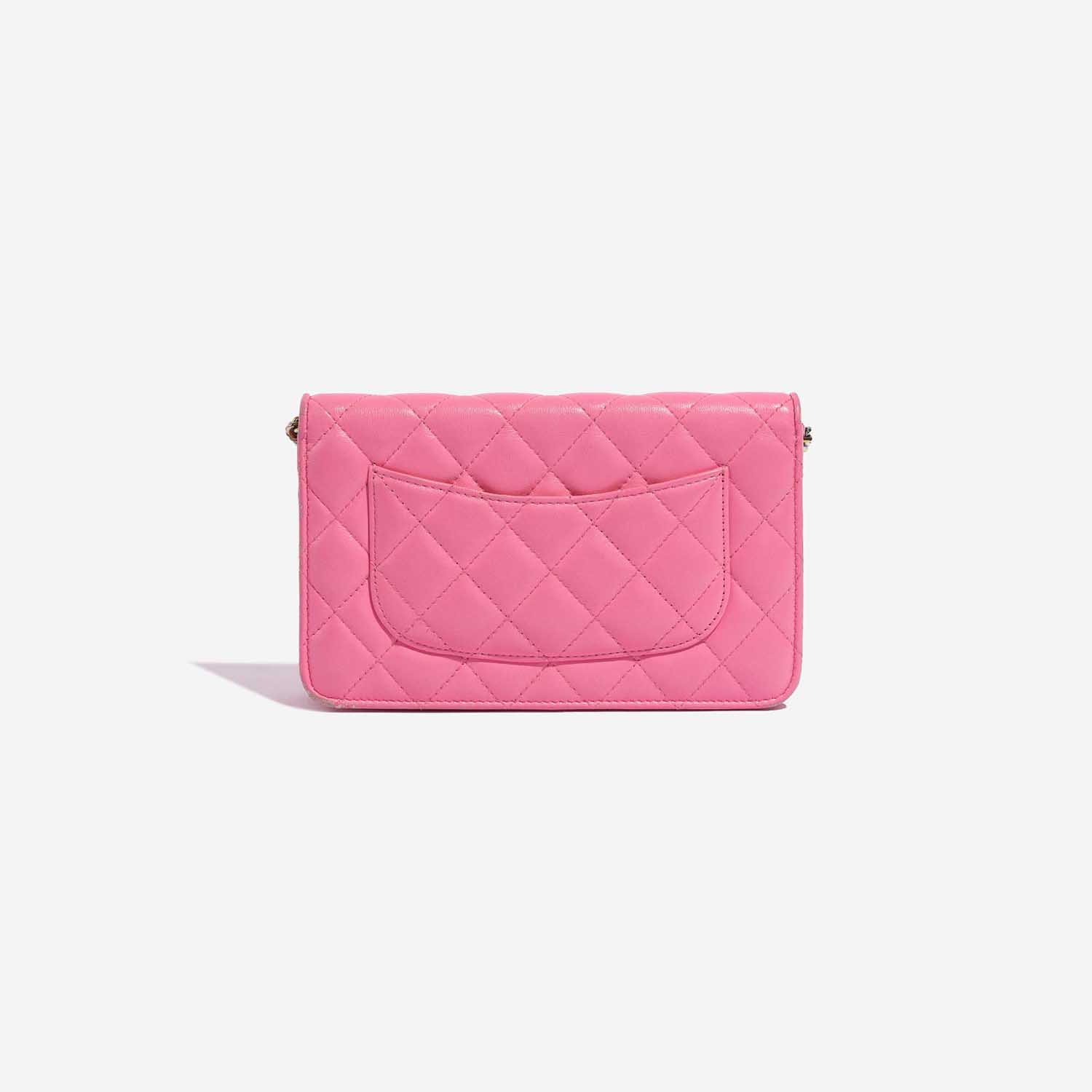 Pre-owned Chanel bag Timeless WOC Lamb Pink / Yellow Pink Back | Sell your designer bag on Saclab.com