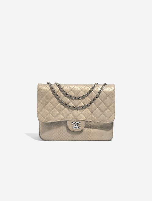 Pre-owned Chanel bag Timeless Medium Python Gold Gold Front | Sell your designer bag on Saclab.com