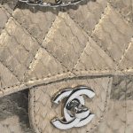 Pre-owned Chanel bag Timeless Medium Python Gold Gold Closing System | Sell your designer bag on Saclab.com