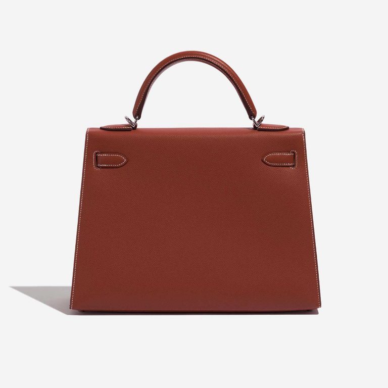 Pre-owned Hermès bag Kelly 32 Epsom Sienne Brown Back | Sell your designer bag on Saclab.com