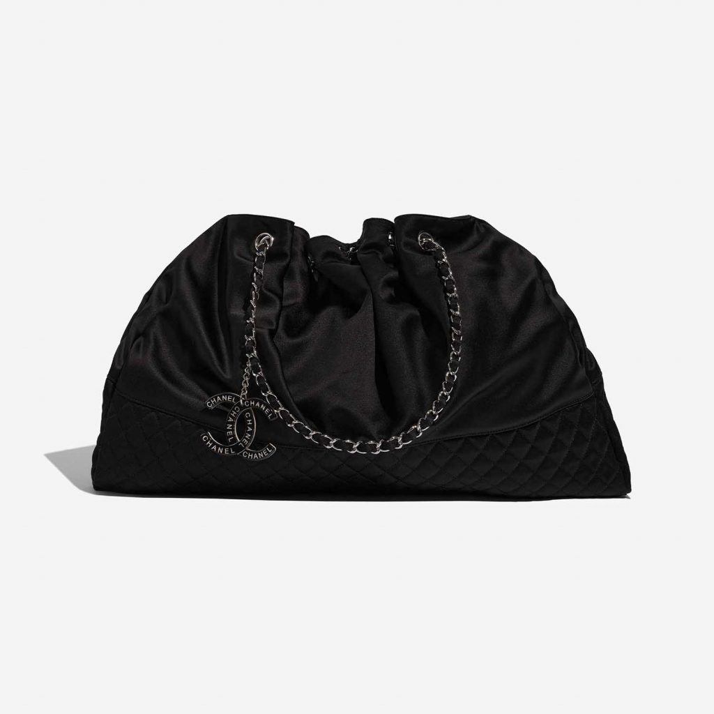 Chanel Drawstring Large Satin Black | SACLÀB