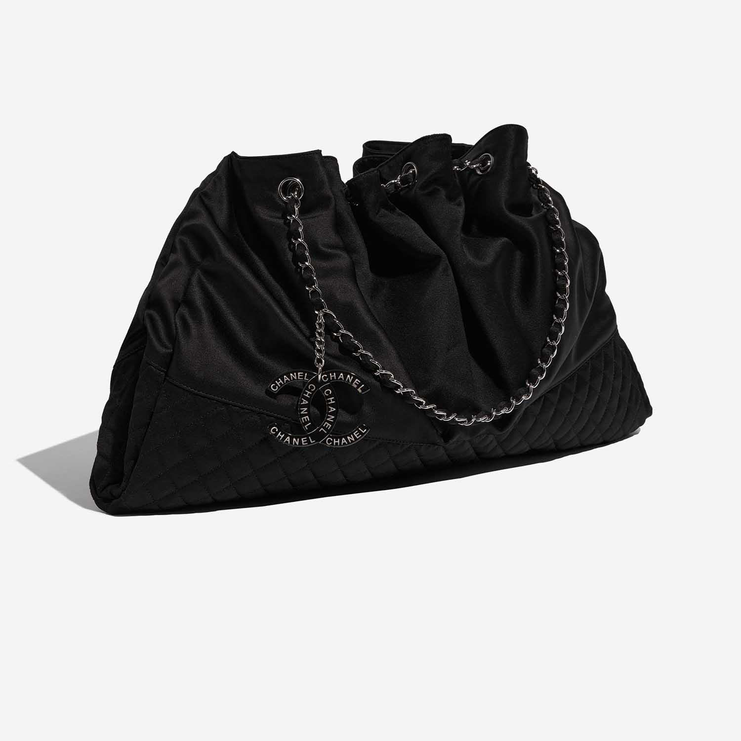 chanel black fur bag