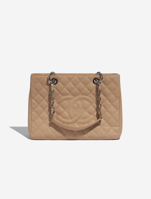 Pre-owned Chanel bag Shopping Tote GST Caviar Beige Beige Front | Sell your designer bag on Saclab.com
