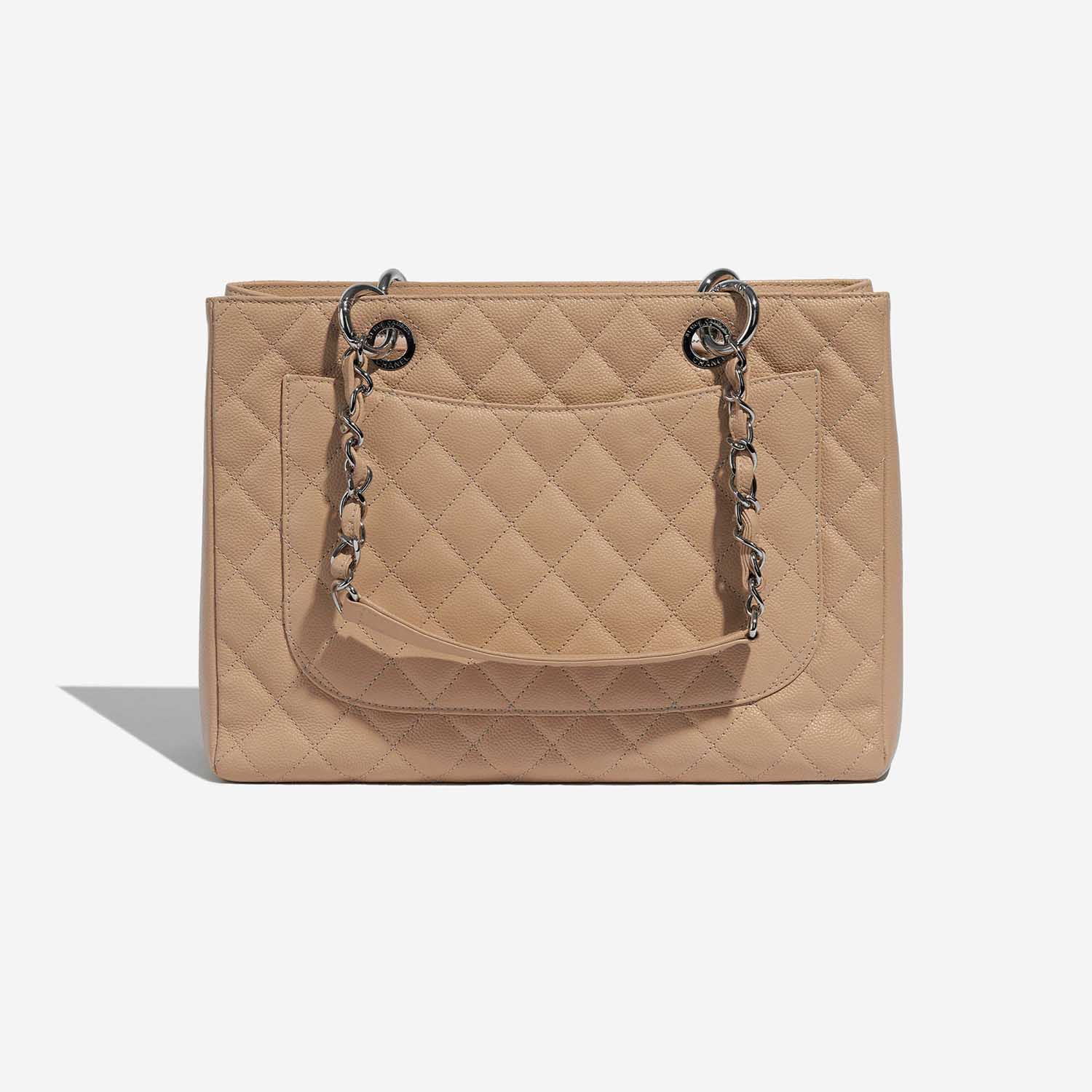 Pre-owned Chanel bag Shopping Tote GST Caviar Beige Beige Back | Sell your designer bag on Saclab.com