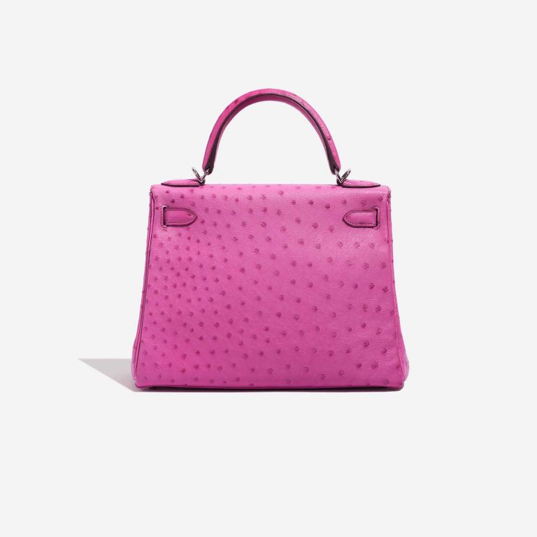 Sac Hermès d'occasion Kelly 28 Autruche Fuchsia Pink Back | Vendez votre sac de créateur sur Saclab.com