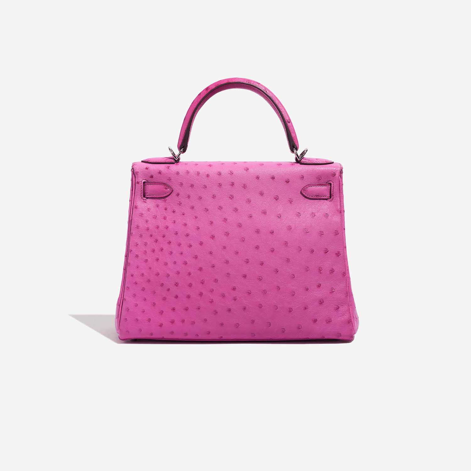Pre-owned Hermès Tasche Kelly 28 Ostrich Fuchsia Pink Back | Verkaufen Sie Ihre Designer-Tasche auf Saclab.com