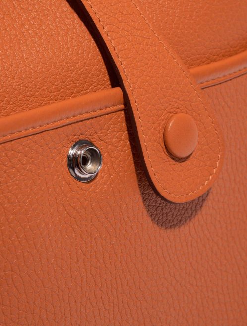 Pre-owned Hermès bag Evelyne 33 Taurillon Clemence Orange H Orange Closing System | Sell your designer bag on Saclab.com