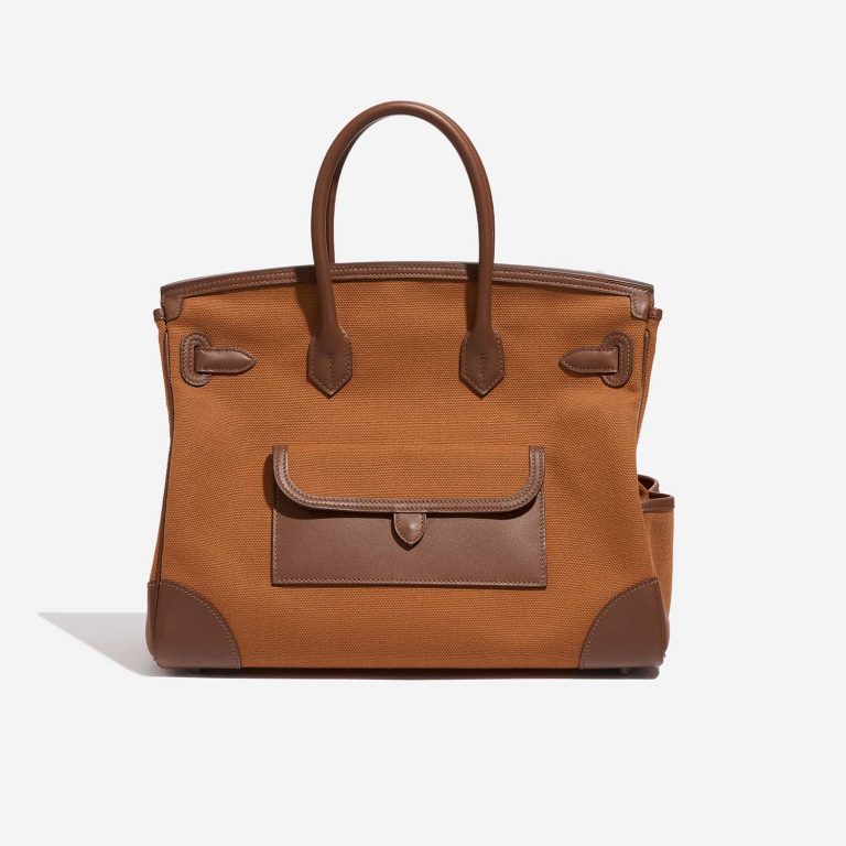 Sac Hermès d'occasion Birkin Cargo 35 Swift / Toile Goeland Marron / Gold Brown Back | Vendez votre sac de créateur sur Saclab.com