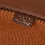 Pre-owned Hermès bag Birkin Cargo 35 Swift / Toile Goeland Marron / Gold Brown Logo | Sell your designer bag on Saclab.com