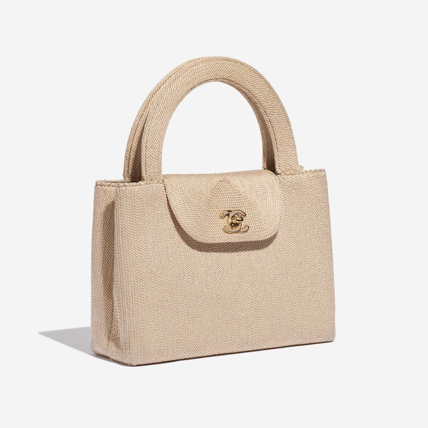 Sac Chanel d'occasion Timeless Handle Medium Silk Beige Beige Side Front | Vendez votre sac de créateur sur Saclab.com