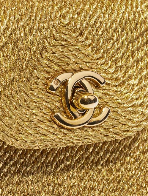 Pre-owned Chanel bag Timeless Handle Small Silk Rope Gold Gold Closing System | Sell your designer bag on Saclab.com