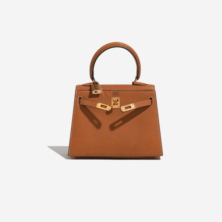 Pre-owned Hermès bag Kelly Mini Porc Gold Brown Front Open | Sell your designer bag on Saclab.com