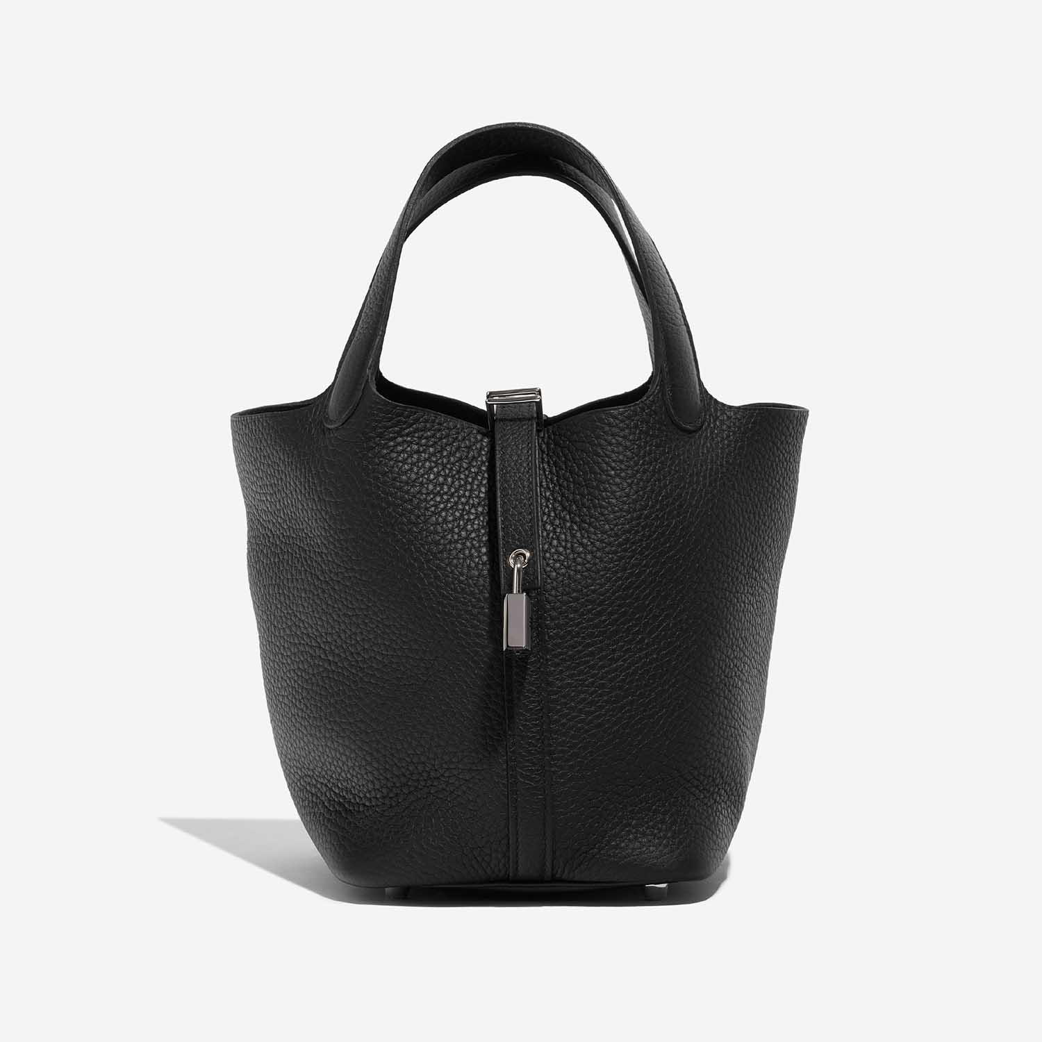 Picotin leather tote Hermès Black in Leather - 26036314