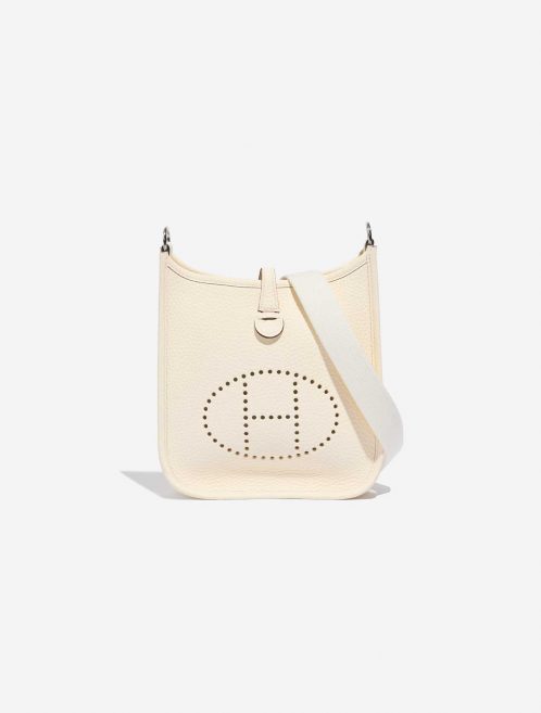 Pre-owned Hermès bag Evelyne 16 Taurillon Clemence Nata / White Beige, White Front | Sell your designer bag on Saclab.com