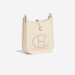 Pre-owned Hermès bag Evelyne 16 Taurillon Clemence Nata / White Beige, White Side Front | Sell your designer bag on Saclab.com