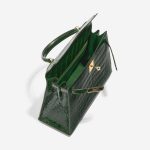 Pre-owned Hermès bag Kelly 28 Alligator Mississippiensis Vert Emeralde Green Inside | Sell your designer bag on Saclab.com