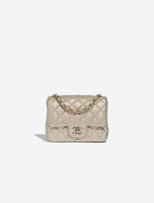 Pre-owned Chanel bag Timeless Mini Square Lamb Gold Gold Front | Sell your designer bag on Saclab.com