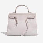 Pre-owned Hermès bag Kelly Flat 35 Swift Rose Dragee Pink, Rose Front Open | Sell your designer bag on Saclab.com