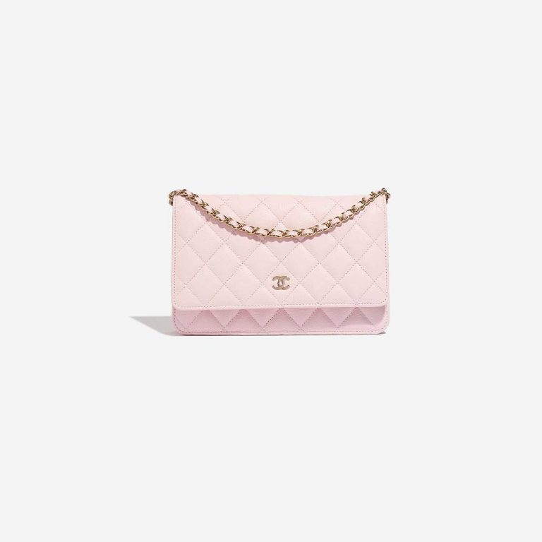 Pre-owned Chanel bag Timeless WOC Caviar Light Pink Pink Front | Sell your designer bag on Saclab.com