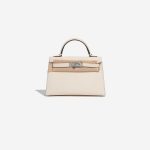 Pre-owned Hermès bag Kelly Mini Epsom Nata Beige Front Velt | Sell your designer bag on Saclab.com