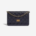 Pre-owned Chanel bag 2.55 Reissue WOC Aged Calf Navy Blue Blue Front | Sell your designer bag on Saclab.com